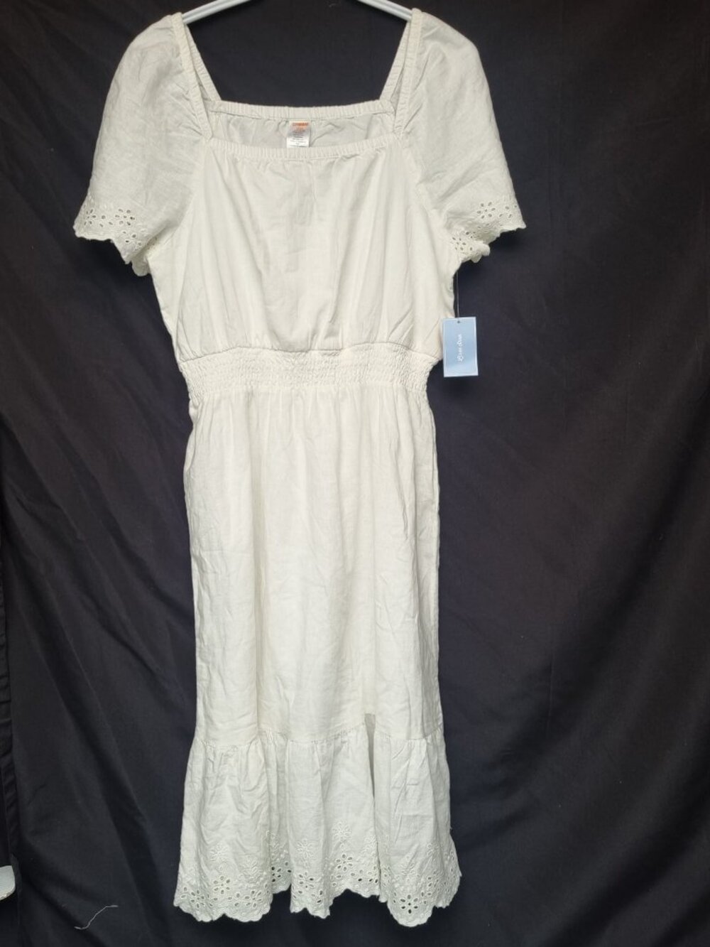 Gymboree White Linen-Cotton Eyelet Dress - Picture 3 of 9